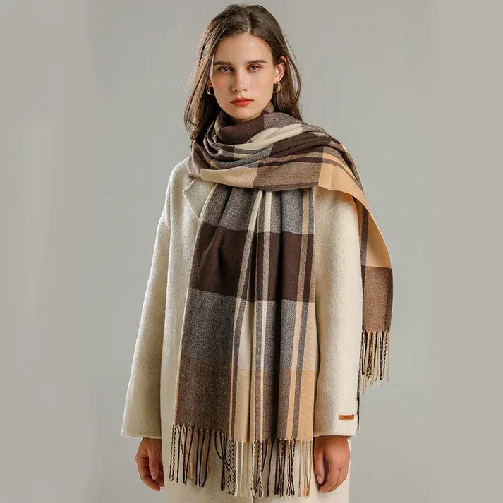 Women's Plaid Scarf Classic Check Pattern