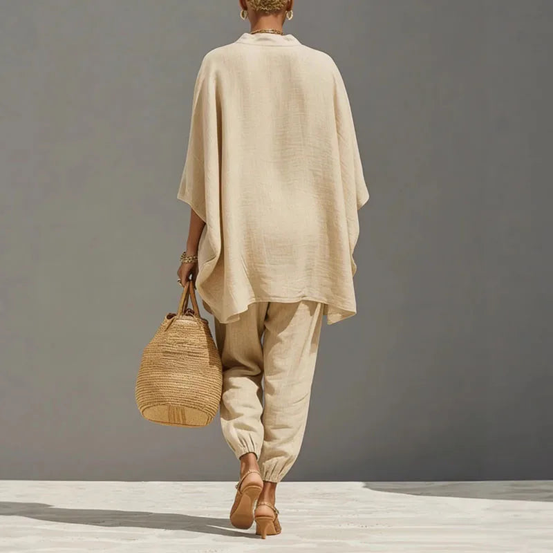 Damen Zweiteiler in sommerlichem Boho-Stil mit luftiger Passform