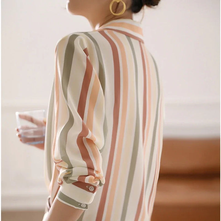 Julia® | Satin-Vintage-Streifenshirt