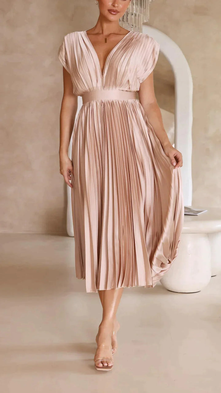 Alina | Elegantes Sexy Plissee-Kleid