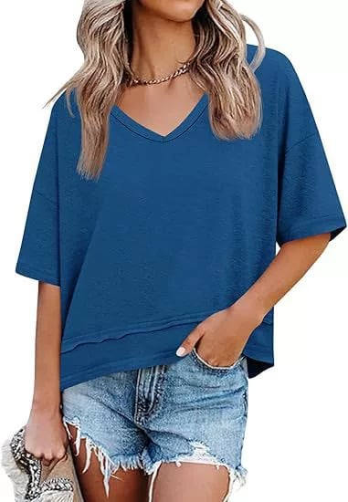 Locker geschnittenes Damen T-Shirt für Freizeit und Sommer
