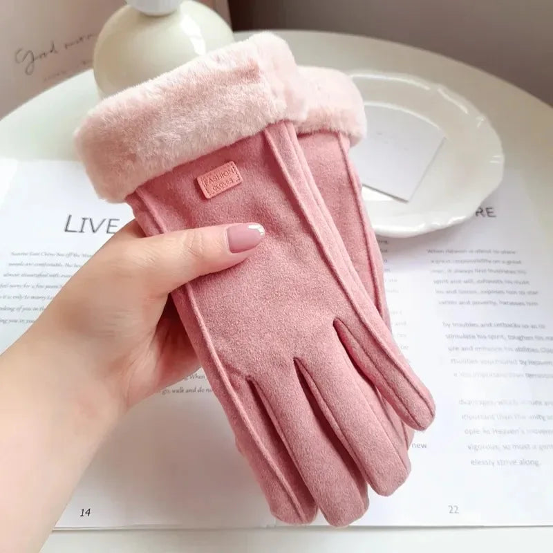 Damenhandschuhe mit Touchscreen-Funktion an den Fingerspitzen