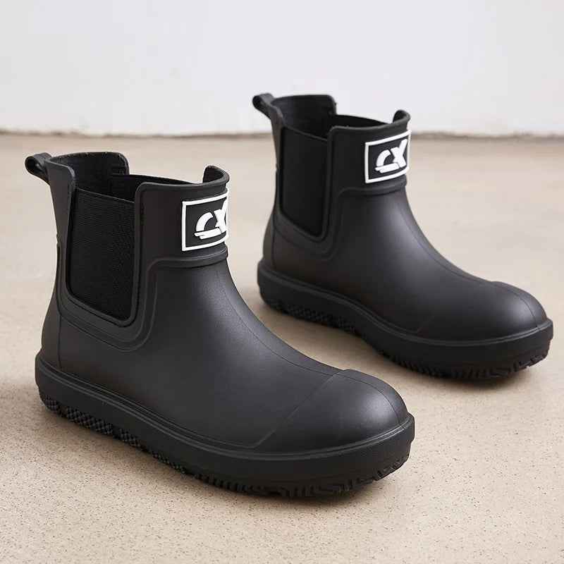 Bequeme Damen-Regenstiefel mit stabilem mittlerem Schaft