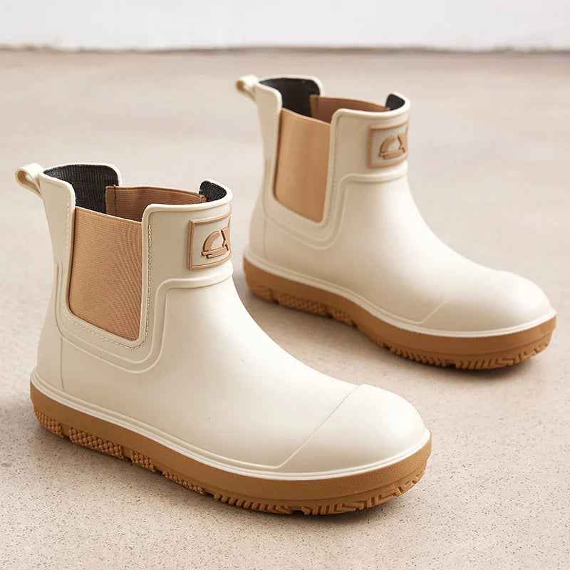 Damen Gummistiefel Wasserdicht Mit Mittlerem Schaft