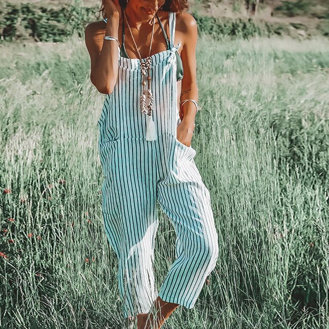 Sophia - Gestreifter Print Jumpsuit