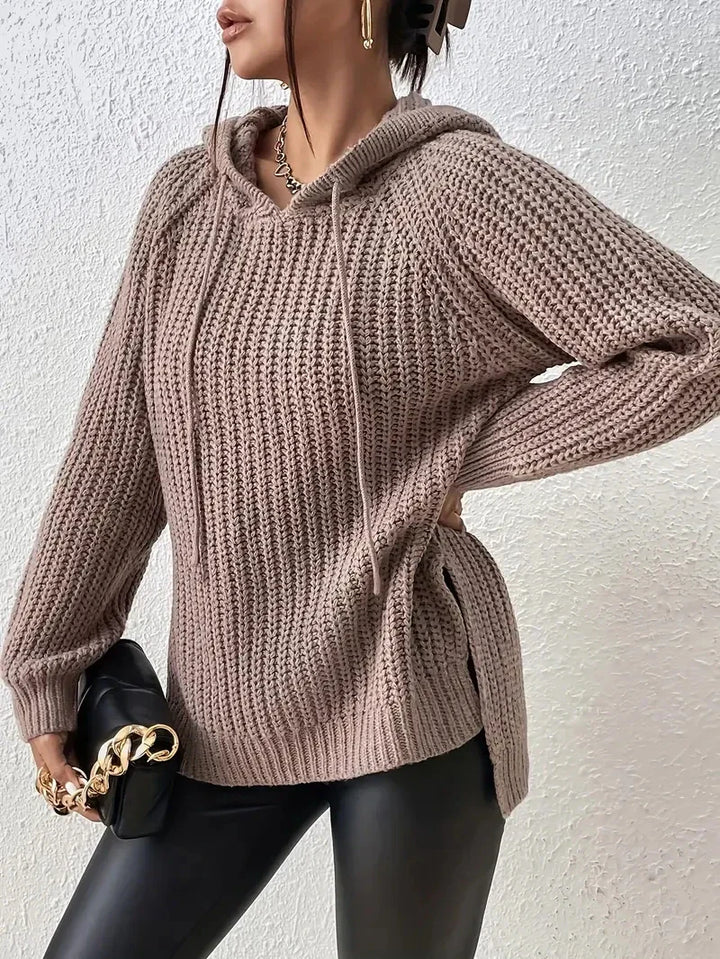 Leni® | Lässiger Strick-Kapuzenpullover