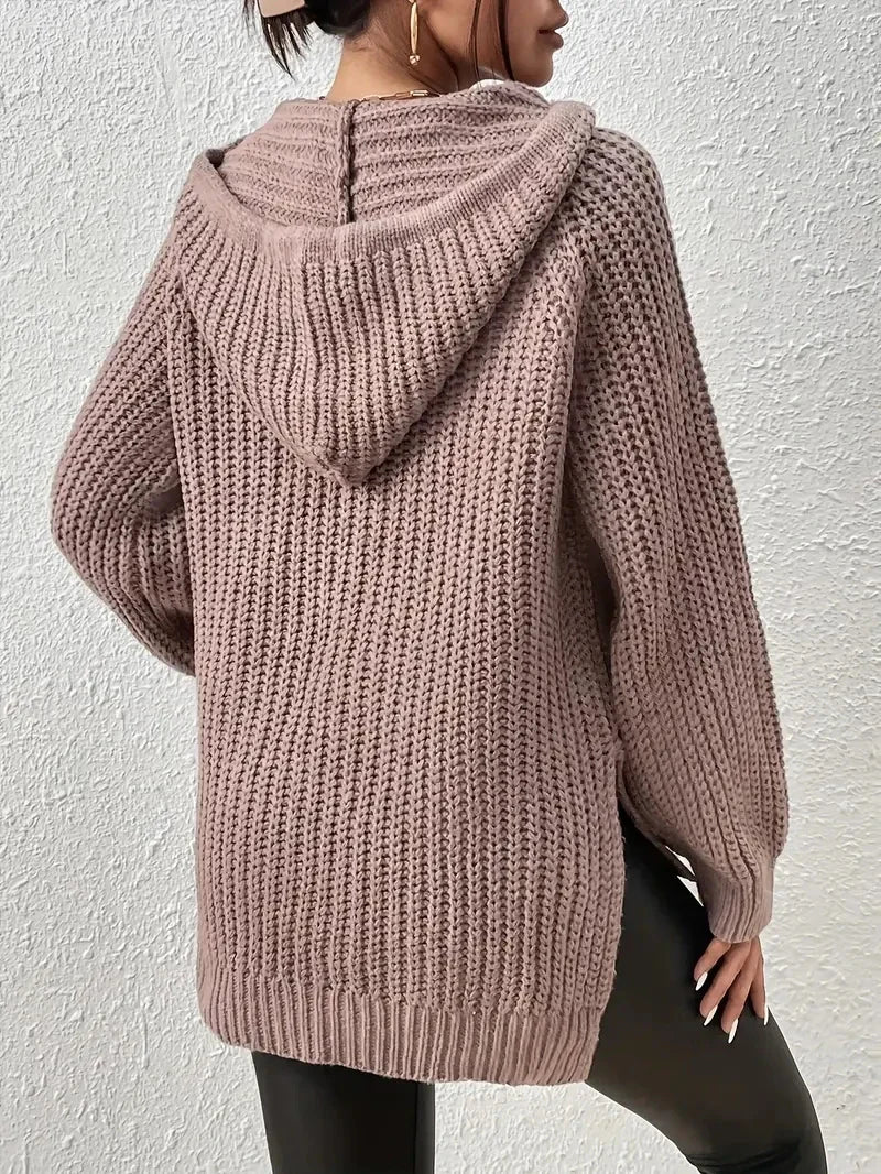 Leni® | Lässiger Strick-Kapuzenpullover