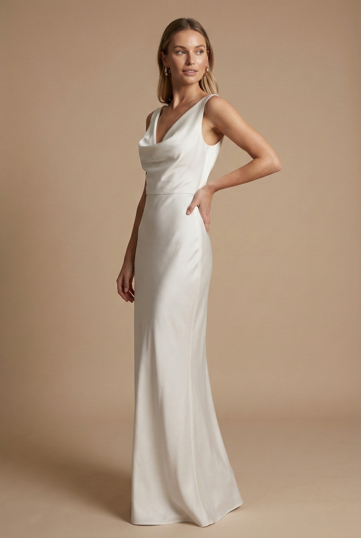 Elegantes Satin-Maxikleid für festliche Anlässe