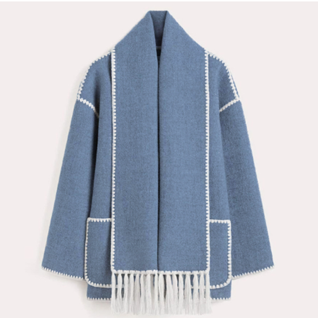 Damen Cape Jacke Mit Schalquasten Im Oversized Schnitt