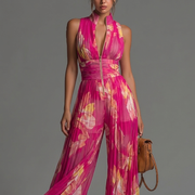 Damen Jumpsuit mit weitem Bein in Seitenansicht