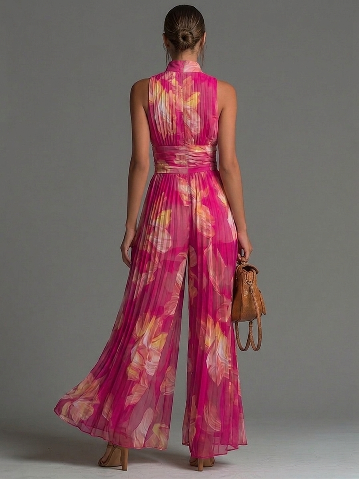 Damen Jumpsuit mit Blumenmuster als eleganter Gesamtlook