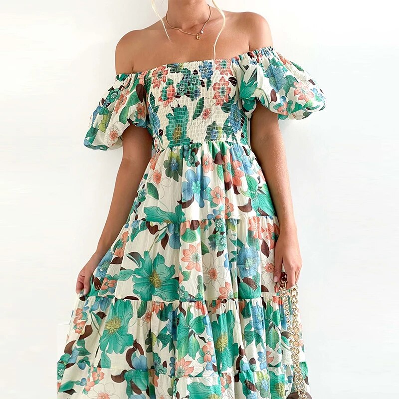 Sophie | Buntes Blumiges Kleid