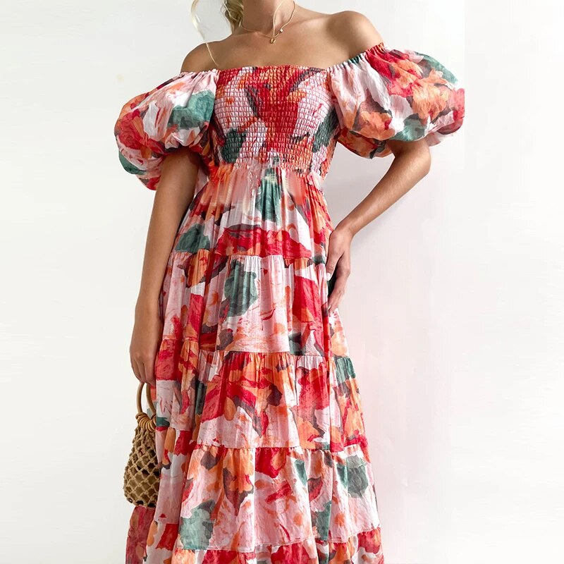 Sophie | Buntes Blumiges Kleid