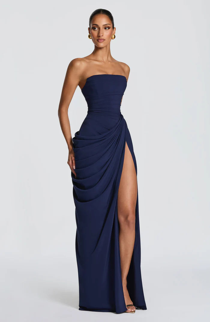 Amelia Ärmelloses Maxi-Kleid mit V-Ausschnitt