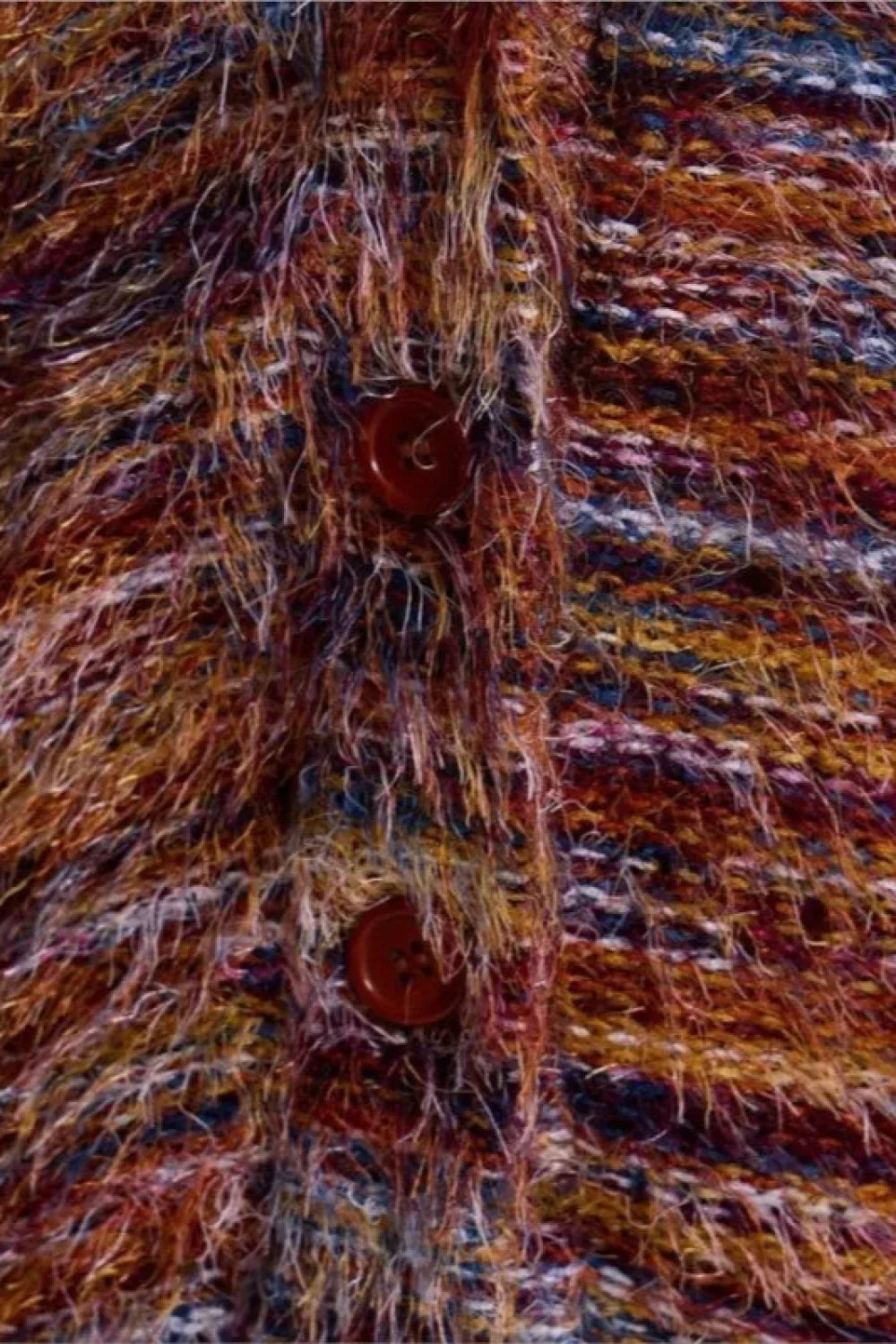 Gemütliche Vintage-Streifen Strickjacke mit V-Ausschnitt