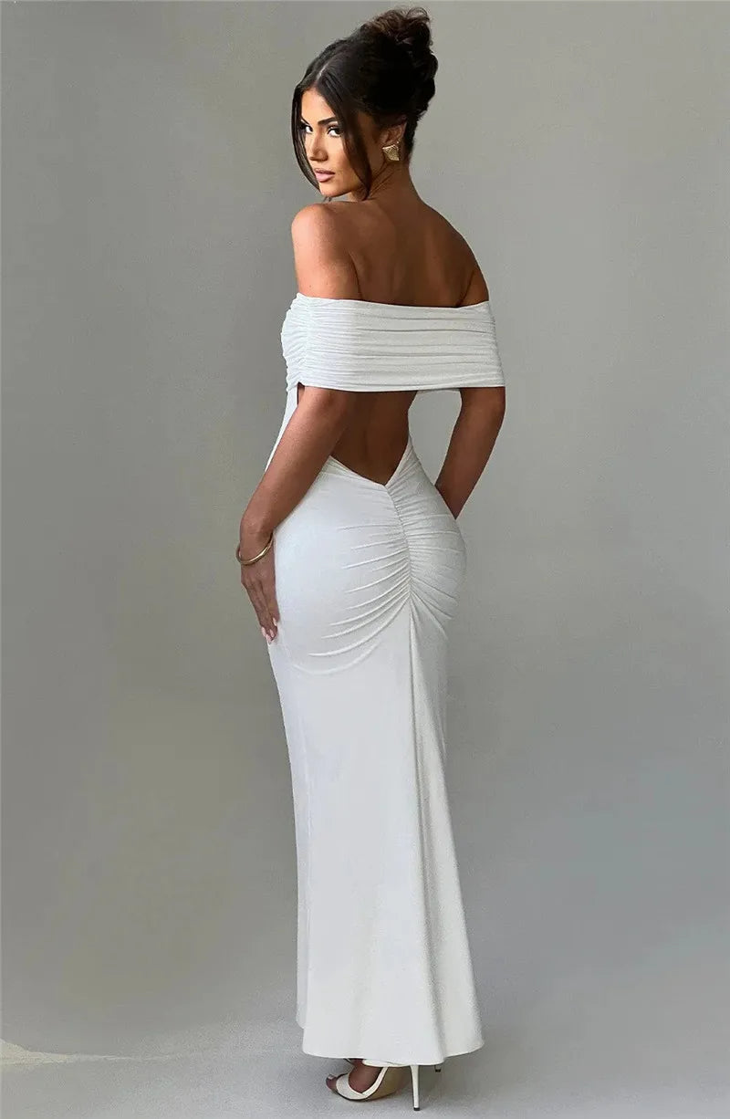 Sexy trägerloses, rückenfreies Maxikleid für Damen