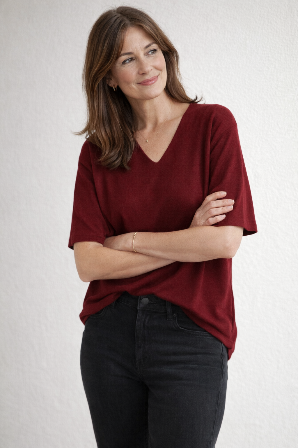 Damen Klassisches Langarmshirt