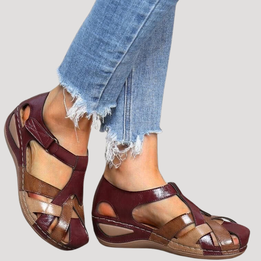 Damen Gewebte Riemen Geschlossene Zehen Wandersandalen