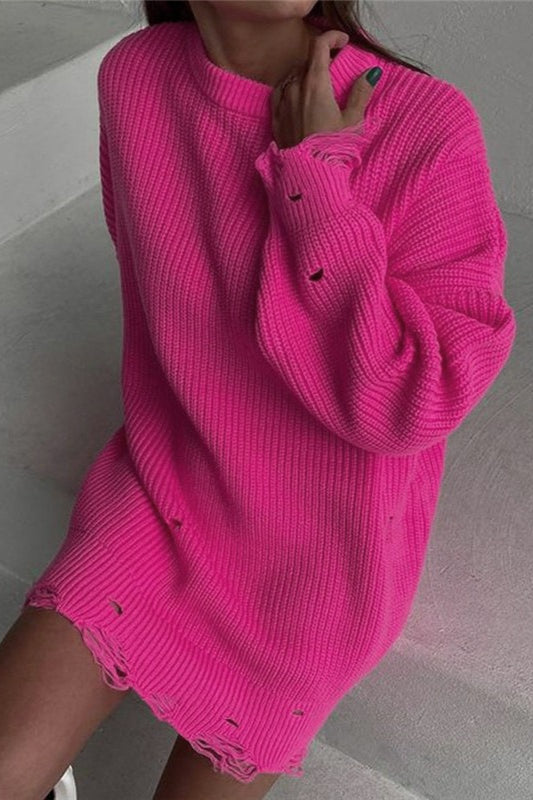 Damenpullover mit weitem Oversize-Schnitt und hohem Rollkragen