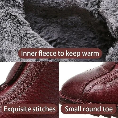 Gemütliche Winterstiefel aus natürlichem Leder mit warmer Fütterung