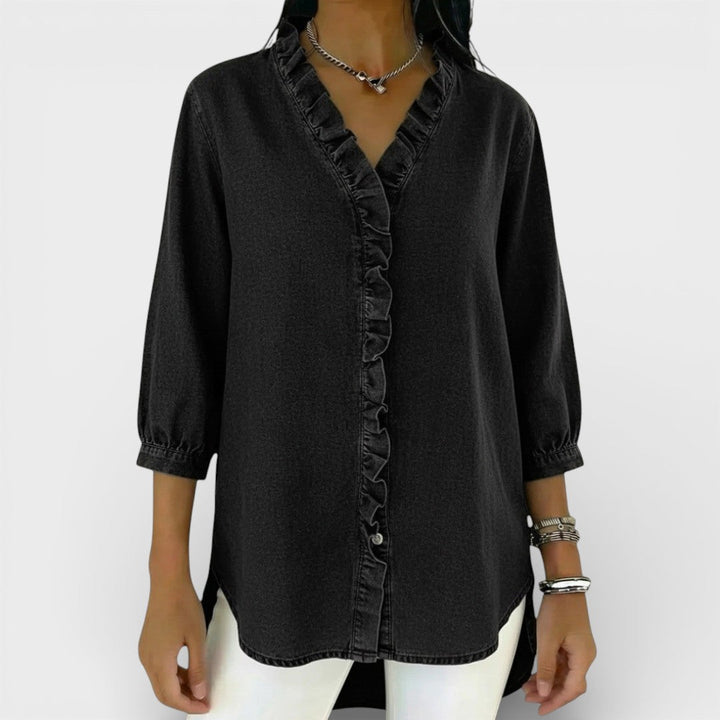 Elegante Bluse mit Rüschen für Damen