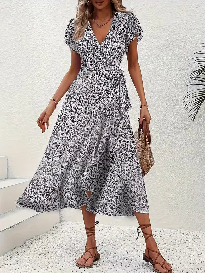 Florales Wickelkleid
