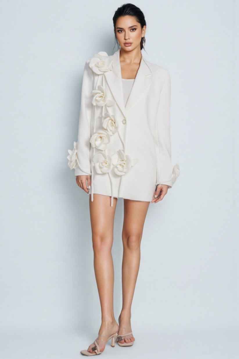 Blumiger Reversmaßgeschneiderter Blazer