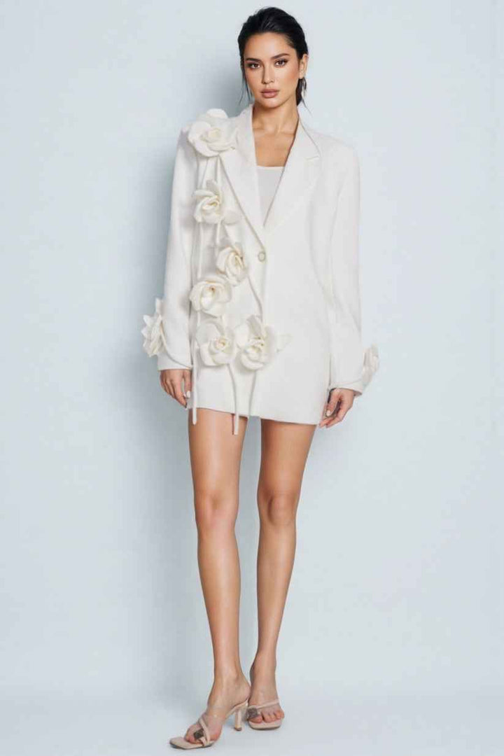 Blumiger Reversmaßgeschneiderter Blazer