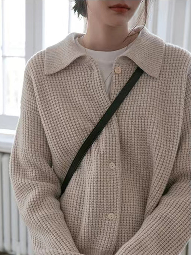 Jenna locker gestrickter Cardigan-Pullover