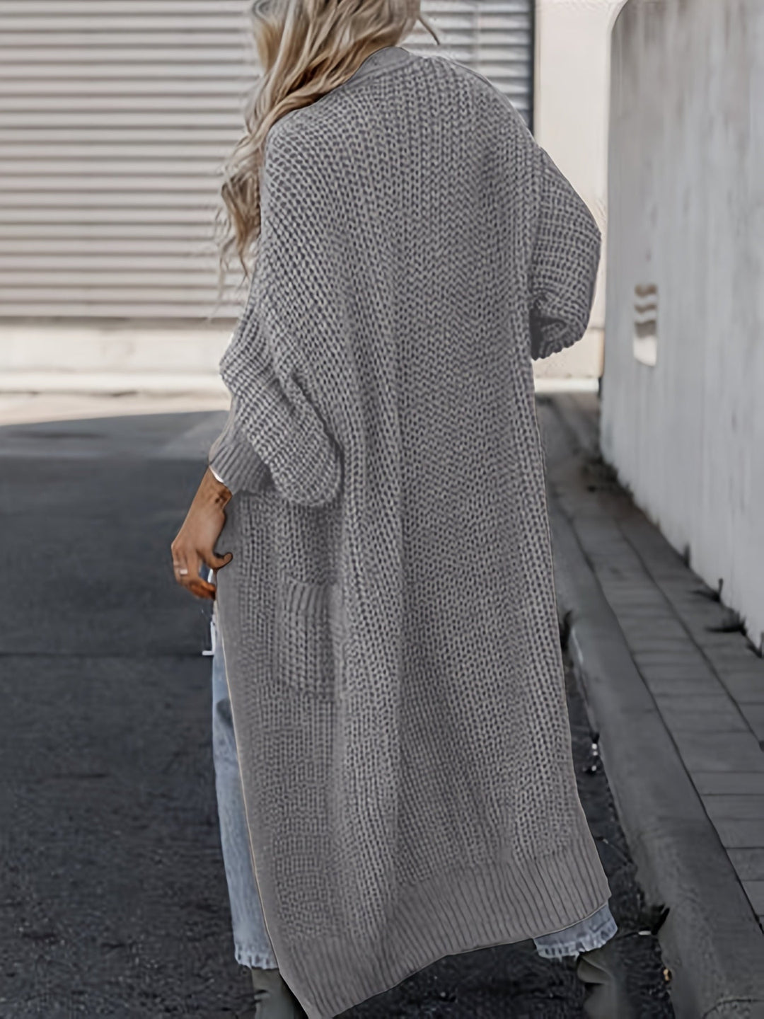 Maxi-Cardigan für Damen mit langem Schnitt