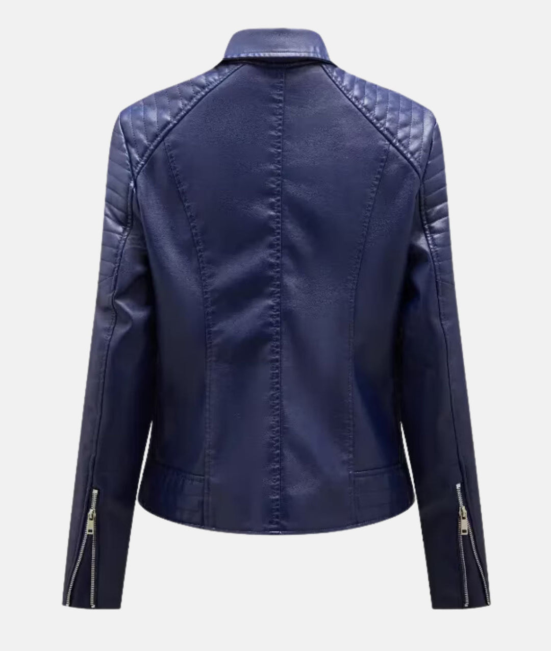 Schicke Damen Bikerjacke aus Kunstleder