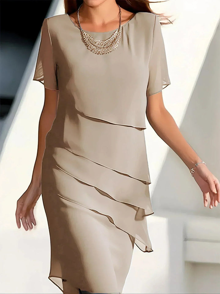 Elegantes Damen-Midikleid Klassischer Chic Abendkleidung