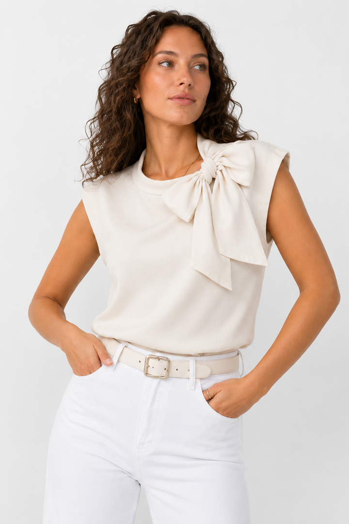 Schicke Bluse mit Schleifenkragen für Damen