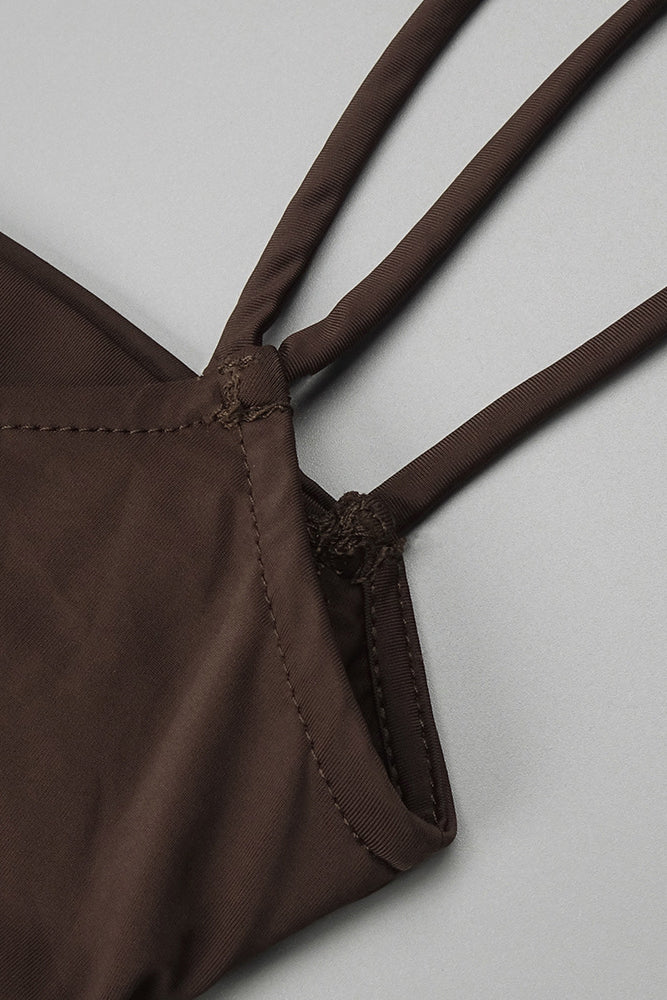 Maxikleid mit Trägern und Drapierung für Damen