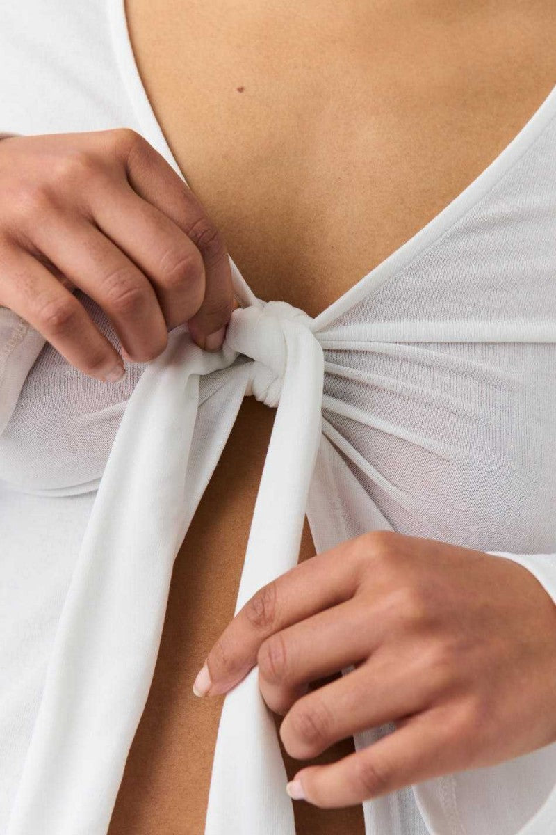 Damen Jessalyn Crop-Top mit Knoten vorne