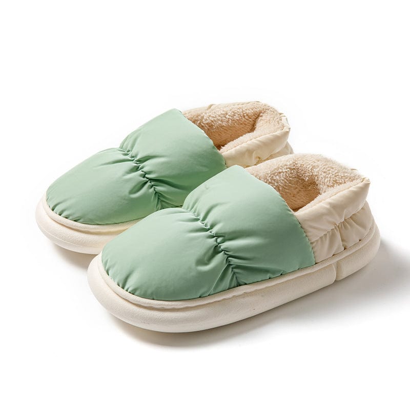Bequeme Plüsch-Hausschuhe zum Hineinschlüpfen für Damen