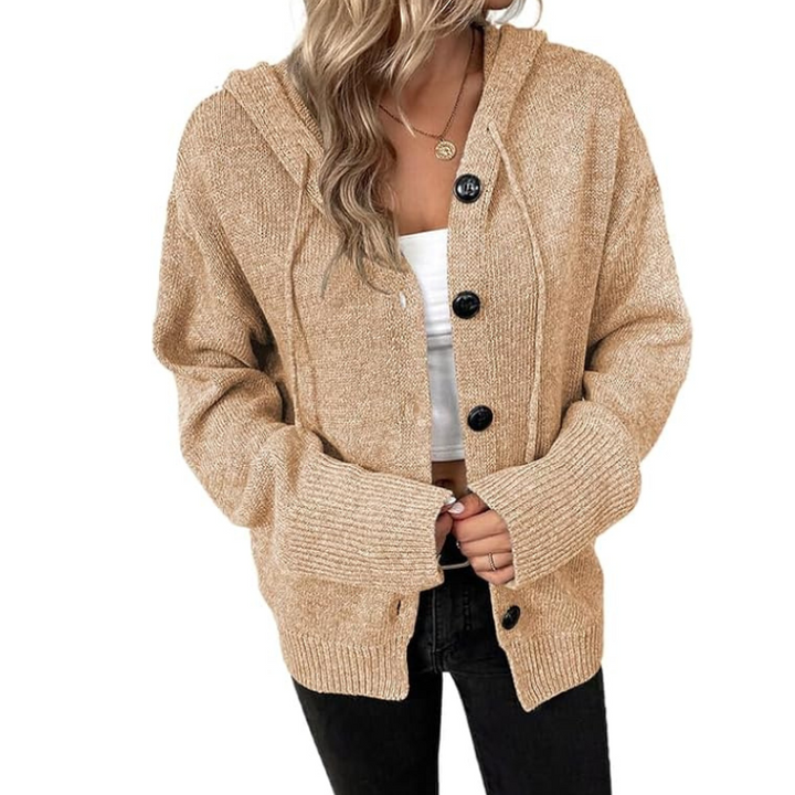 Gemütlicher Strick-Cardigan mit Knöpfen für Damen