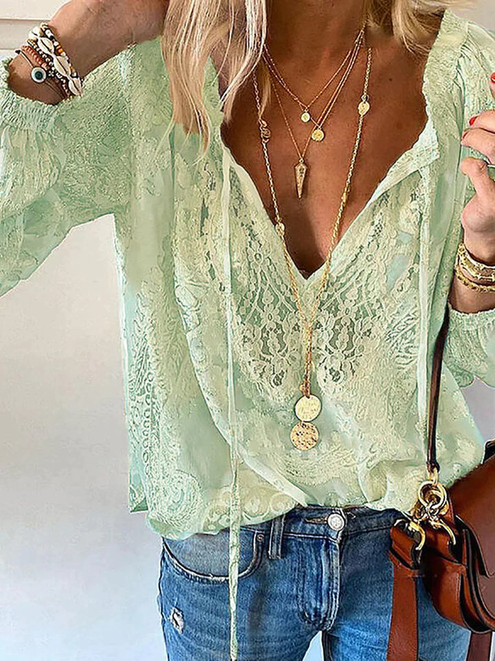 Damen Locker Sitzende Atmungsaktive Bluse