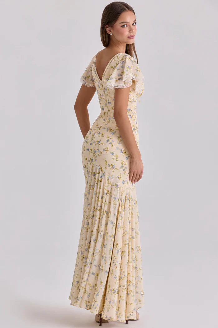Damen Amina Maxikleid mit eleganter Silhouette