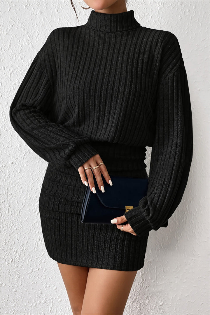 Damen-Min Kleid mit Rollkragen als stilvoller Alltagslook