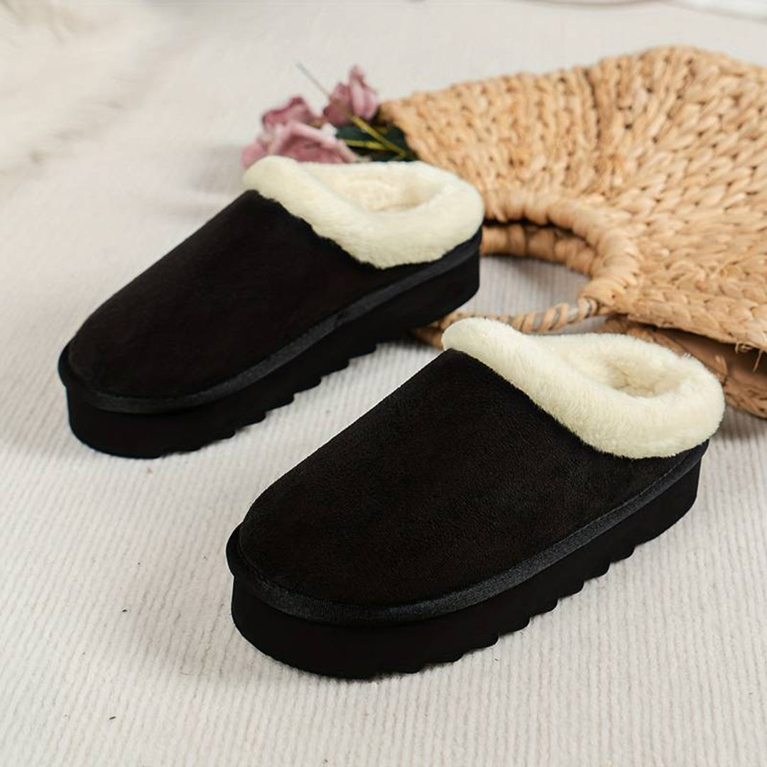 Gemütliche Damen-Hausschuhe mit Fleece-Futter zum Hineinschlüpfen