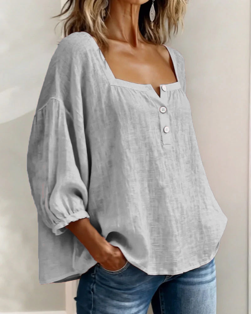Luftige Leinenbluse für Damen