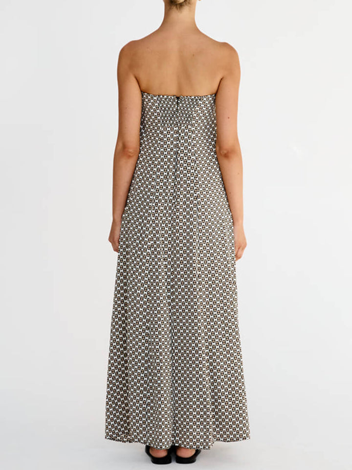 Bohemian Maxikleid mit Diamantmuster