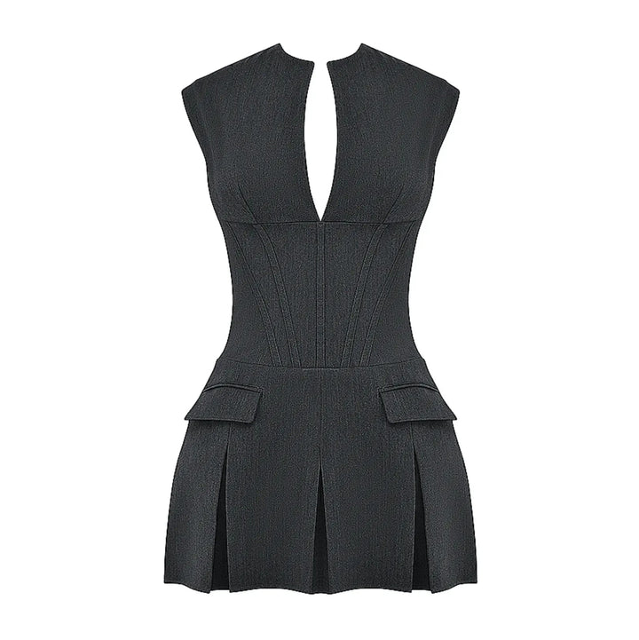 Faltenminikleid mit Korsett und zeitlosem Chic-Design