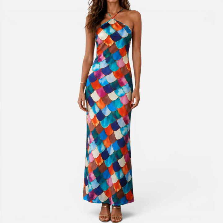 Damen Abendkleid mit Neckholder und figurbetonter Passform