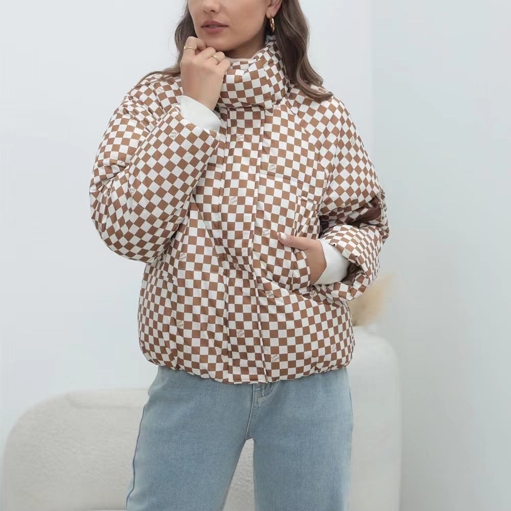 Damen Steppwindjacke mit hohem Kragen
