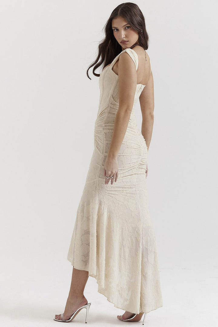Elegantes Damen-Maxikleid in voller Länge mit Bandeau-Oberteil