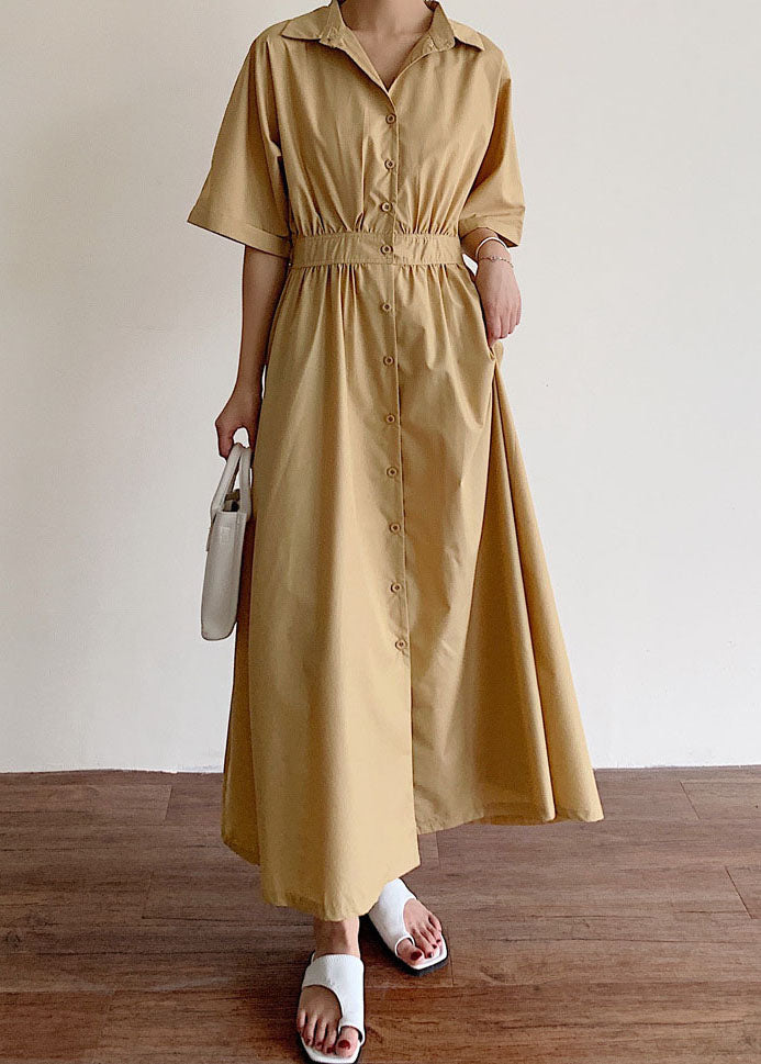 Baumwoll Kleid mit Knopfleiste für den Frühling
