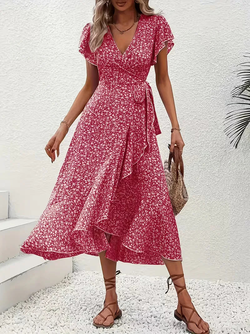 Florales Wickelkleid