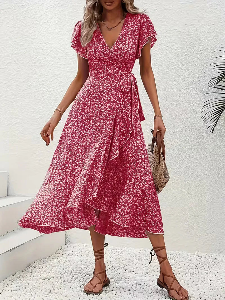 Florales Wickelkleid